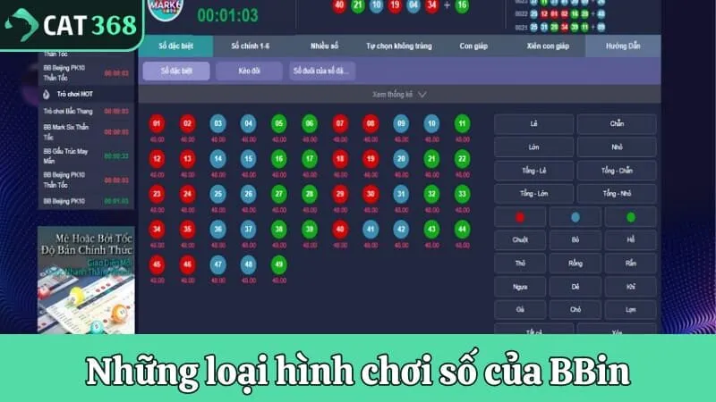 Những loại hình chơi số hấp dẫn của BBin
